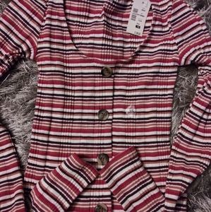 Stripe longsleeve round neck shirt
